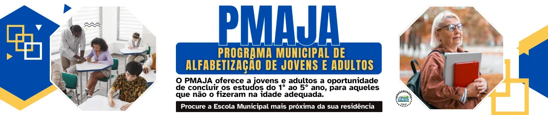 Inscrições abertas para o Programa Municipal de Alfabetização de Jovens e Adultos