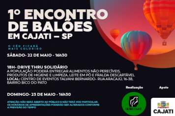 Cajati festeja 29 anos colorindo o município com um espetáculo de balões 