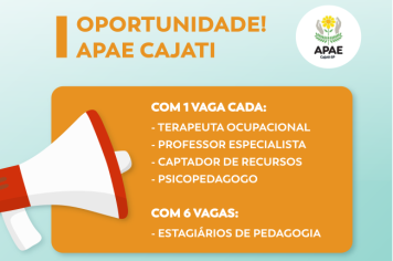APAE Cajati realiza processo seletivo para contratação de profissionais