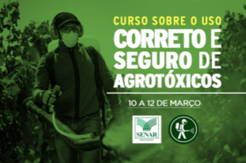 Inscrições abertas para o curso sobre o uso de agrotóxicos 