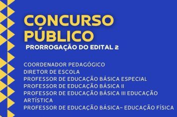 PREFEITURA DE CAJATI PRORROGA AS INSCRIÇÕES DOS CARGOS DA EDUCAÇÃO DO EDITAL Nº2 DO CONCURSO PÚBLICO PARA ATÉ 18 DE JANEIRO