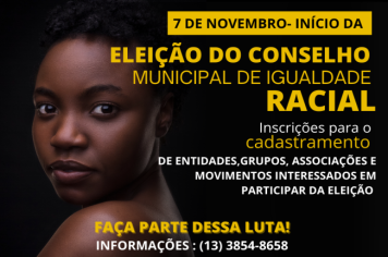 Inscrições abertas para o Conselho Municipal de Igualdade Racial de Cajati