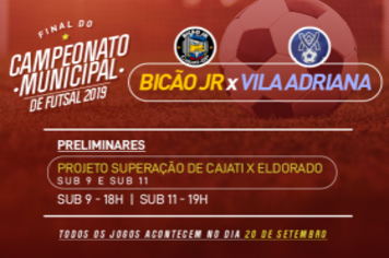 Sexta-feira tem a final do Campeonato Municipal de Futsal 2019