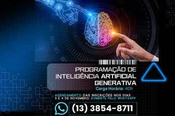 Cajati oferece gratuitamente o curso de Programação para Inteligência Artificial Generativa