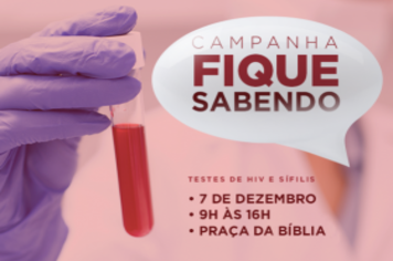 Sábado é o Dia D da Campanha Fique Sabendo em Cajati