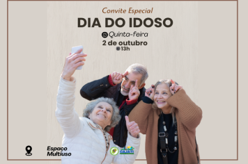 Participe do encontro em comemoração ao Dia do Idoso