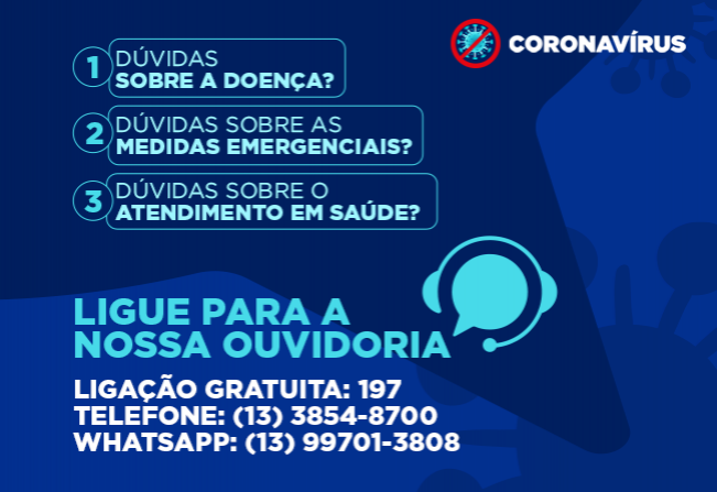 Prefeitura de Cajati disponibiliza ouvidoria para esclarecer dúvidas sobre o novo Coronavírus