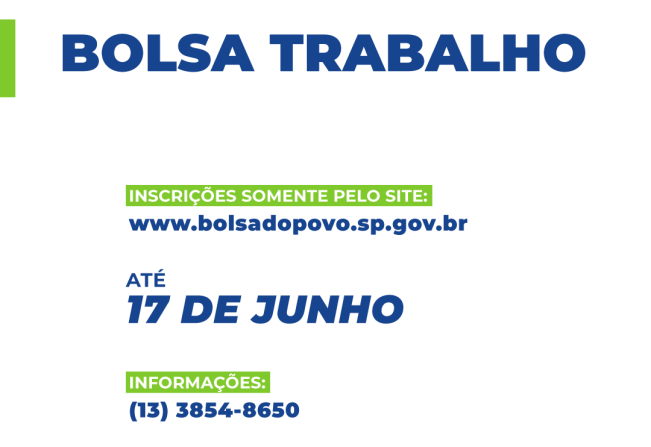 Estão abertas as Inscrições para o Bolsa Trabalho do Governo do Estado de São Paulo 