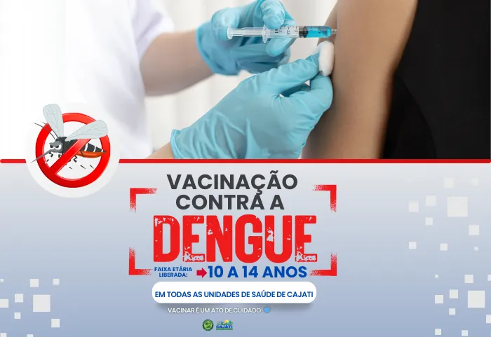 Adolescentes de 10 a 14 anos já podem ser vacinados contra a Dengue no Município