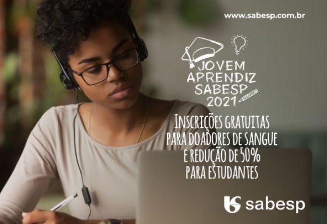 Sabesp abre inscrições para Programa Aprendiz 2021