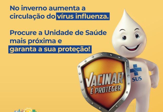 Campanha de Vacinação contra a Influenza encerra dia 24 de junho no Estado de SP
