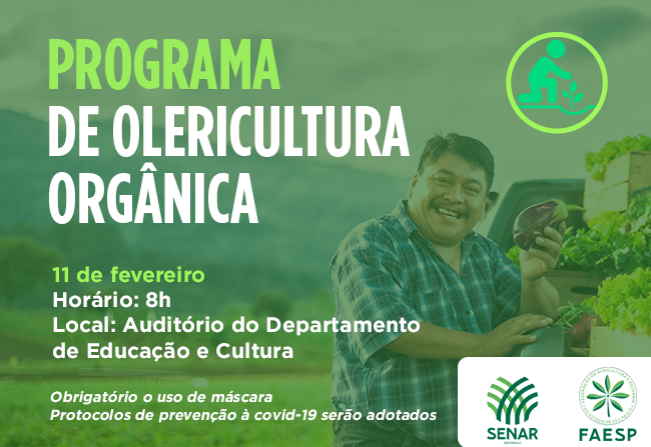 Cajati realiza curso gratuito de olericultura orgânica  