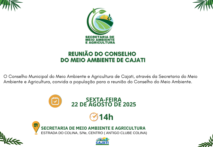 Participe da reunião do Conselho do Meio Ambiente 