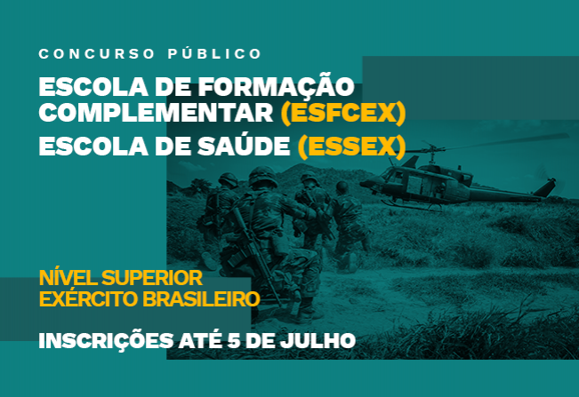 Exército Brasileiro abre 41 vagas para concurso público de nível superior