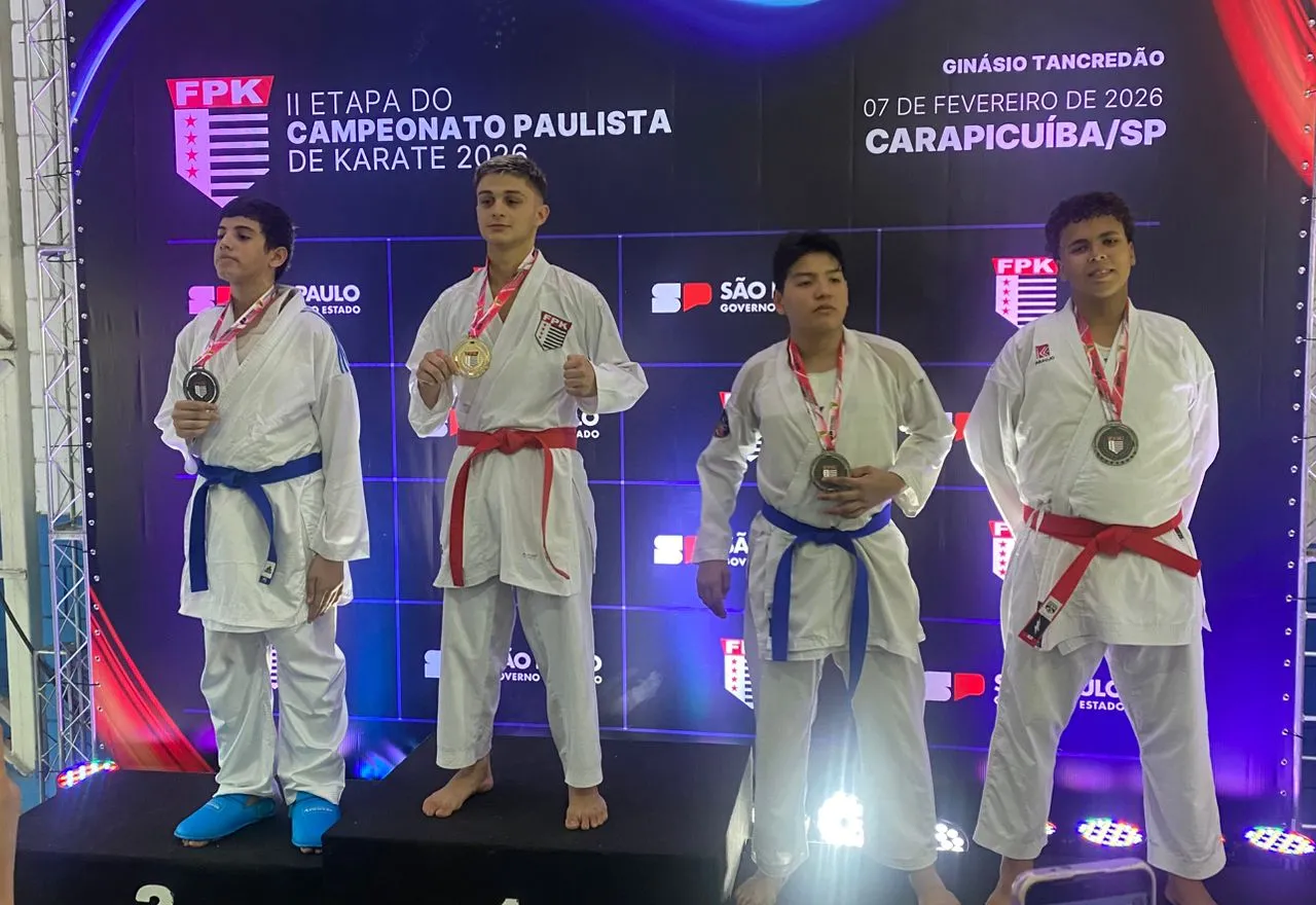 Cajati conquista 7 medalhas na 2ª Etapa do Campeonato Paulista 2026 FPK e a classificação para competir na Final Paulista de Karatê
