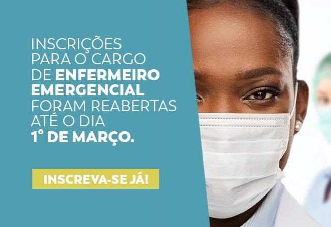 Inscrições reabertas para o cargo de enfermeiro em Cajati
