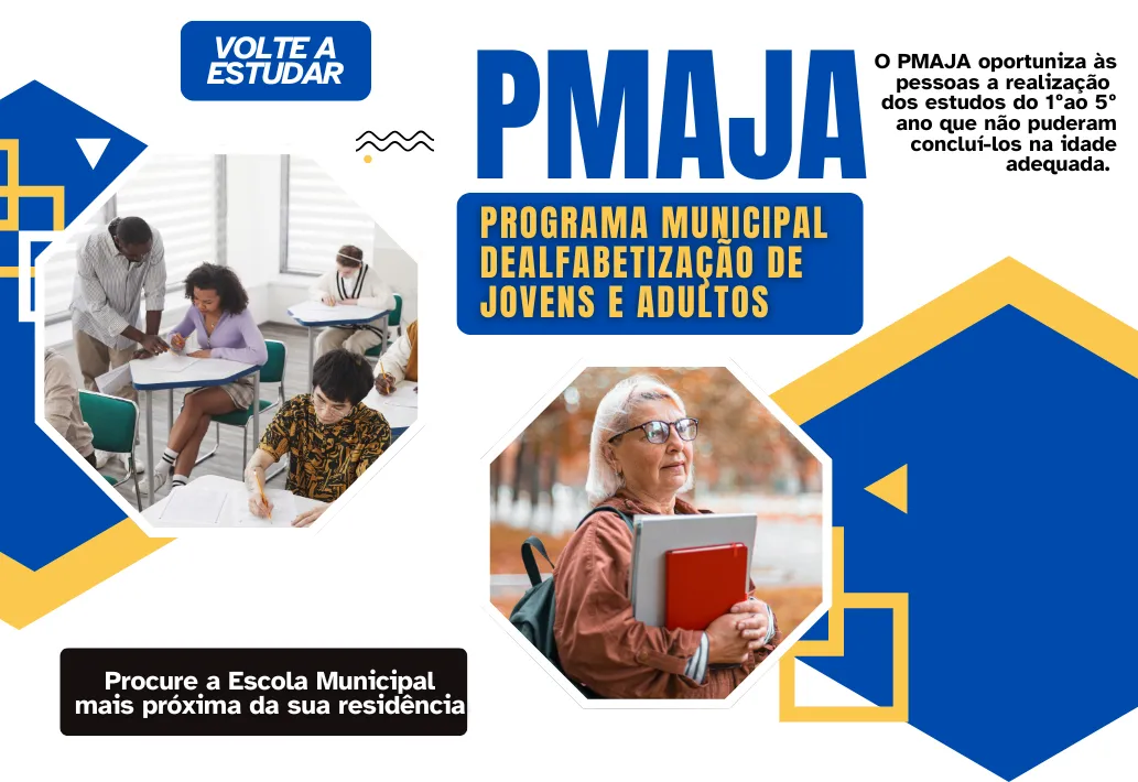 Inscrições abertas para o Programa Municipal de Alfabetização de Jovens e Adultos 