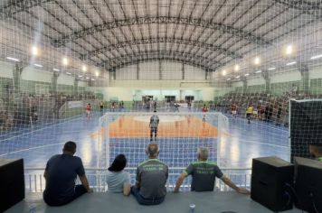 Foto - Cerimônia de reinauguração do Ginásio de Esportes Luiz Carlos Felizardo Rodrigues -Tatu