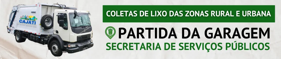 CONFIRA AS ESCALAS DAS COLETAS DE LIXO DAS ZONAS URBANA E RURAL