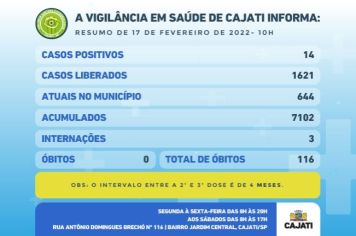 Números da COVID-19 em Cajati