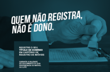 Título de domínio deve ser registrado em cartório para ter validade