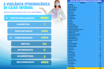       Números da COVID-19 em Cajati