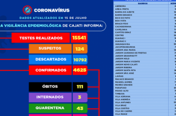Números da COVID-19 em Cajati