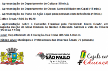 CAJATI SEDIARÁ A REUNIÃO ORDINÁRIA DO NÚCLEO X-BAIXADA SANTISTA E VALE DO RIBEIRA