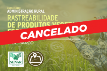 Prefeitura de Cajati cancela curso sobre Administração Rural