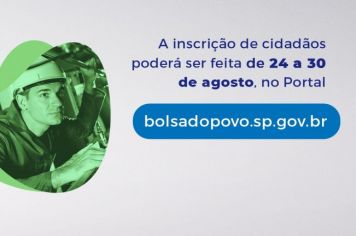 Inscrições para o Bolsa Trabalho estão abertas e 80 vagas estão disponíveis para Cajati