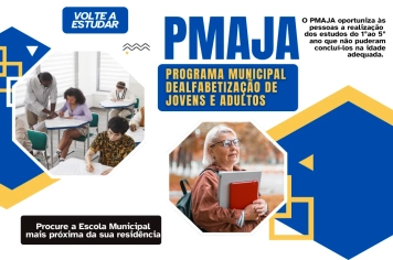Inscrições abertas para o Programa Municipal de Alfabetização de Jovens e Adultos 