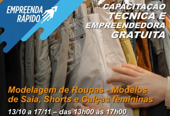 Inscrições abertas para o Curso Gratuito de Modelagem de Roupas em Cajati