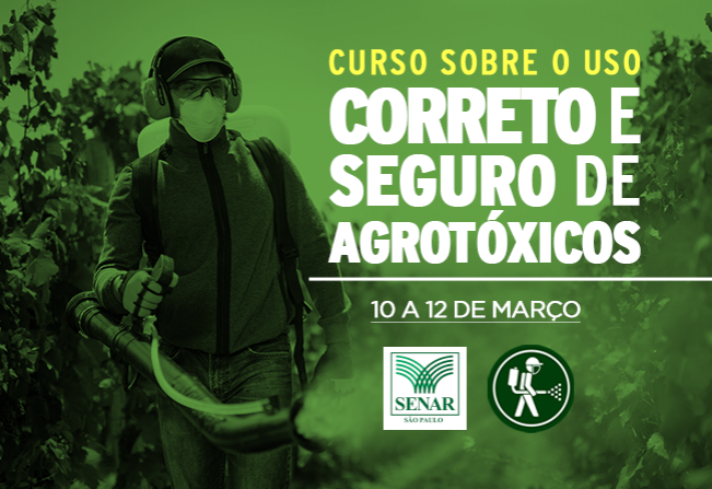 Inscrições abertas para o curso sobre o uso de agrotóxicos 