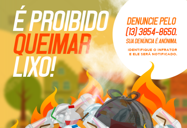 Novo contato para denunciar quem queima lixo