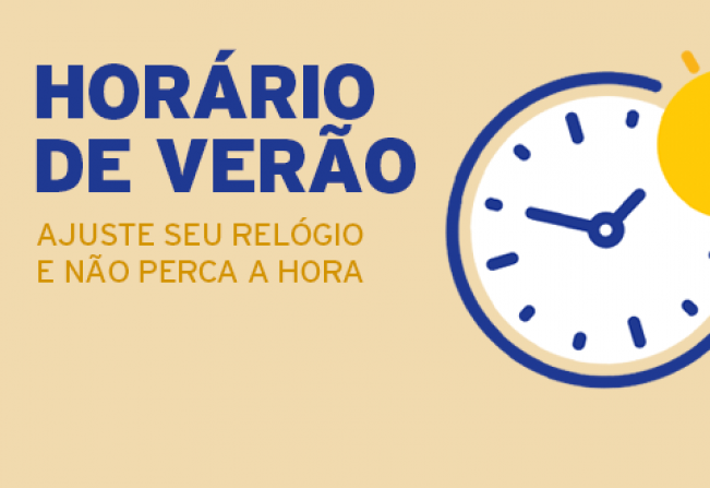 Horário de verão começa neste domingo