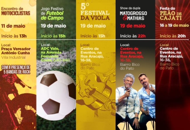 Cajati terá diversas atrações para comemorar o 27º. aniversário do município