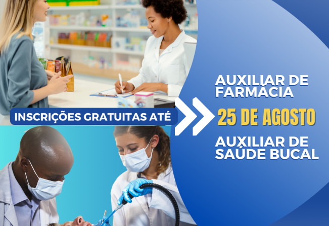 Inscrições abertas para Processo Seletivo de Auxiliares em Saúde Bucal e Farmácia