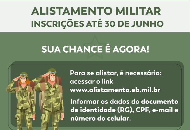 Tiro de Guerra de Cajati realiza Seleção Geral e inscrições seguem até 30 de junho