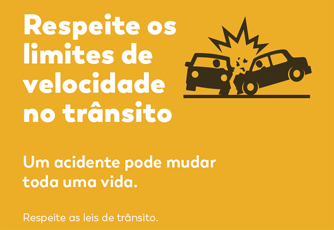 Campanha de Trânsito: respeite os limites de velocidade
