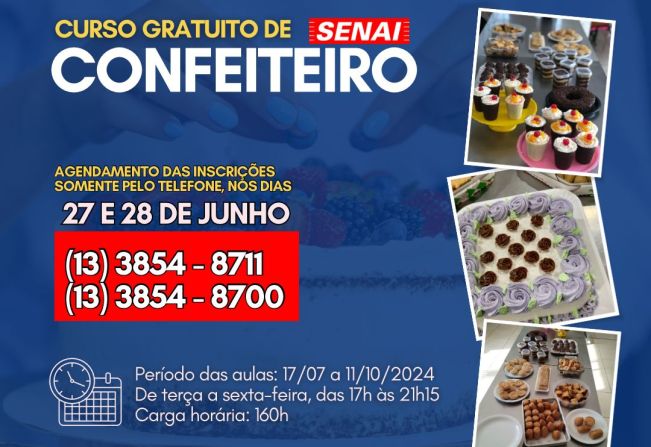 PREFEITURA DE CAJATI REALIZA CURSO GRATUITO DE CONFEITEIRO DO SENAI