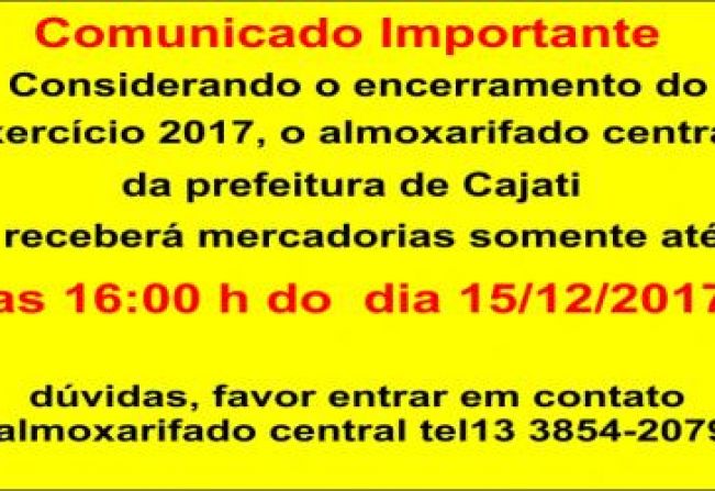 Comunicado Importante