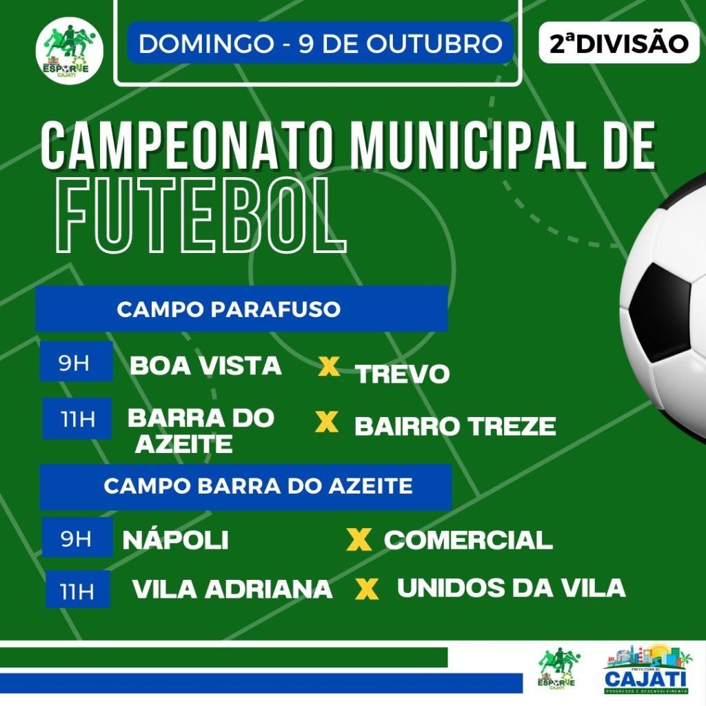 1ª DIVISÃO CAMPO - CAMPEONATO MUNICIPAL DE CARAPICUÍBA - JogaFácil